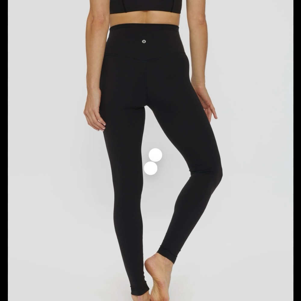 Lulu Lemon Black High-Waisted Leggings - Picture 3 of 3